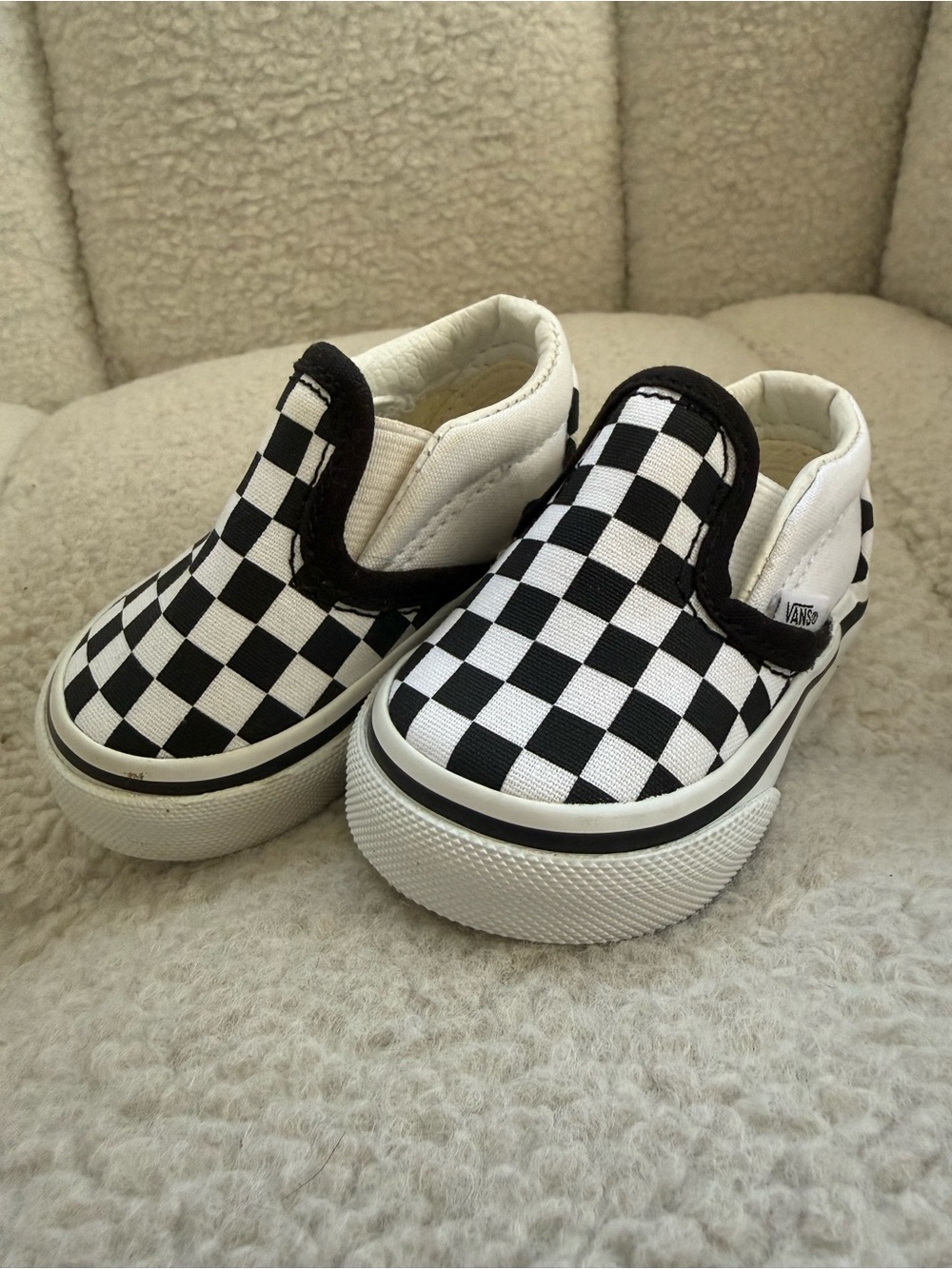 Vans Kids Classic Slip-On Checkerboard Sneakers